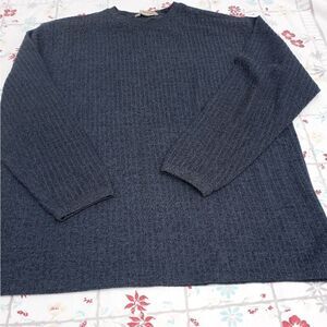 Basic Equipment Size L Longsleeve Gray Cotton Blend Men's Pullover Sweater